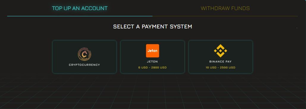 wpłata depozytu w Winity wpłata depozytu w Winity